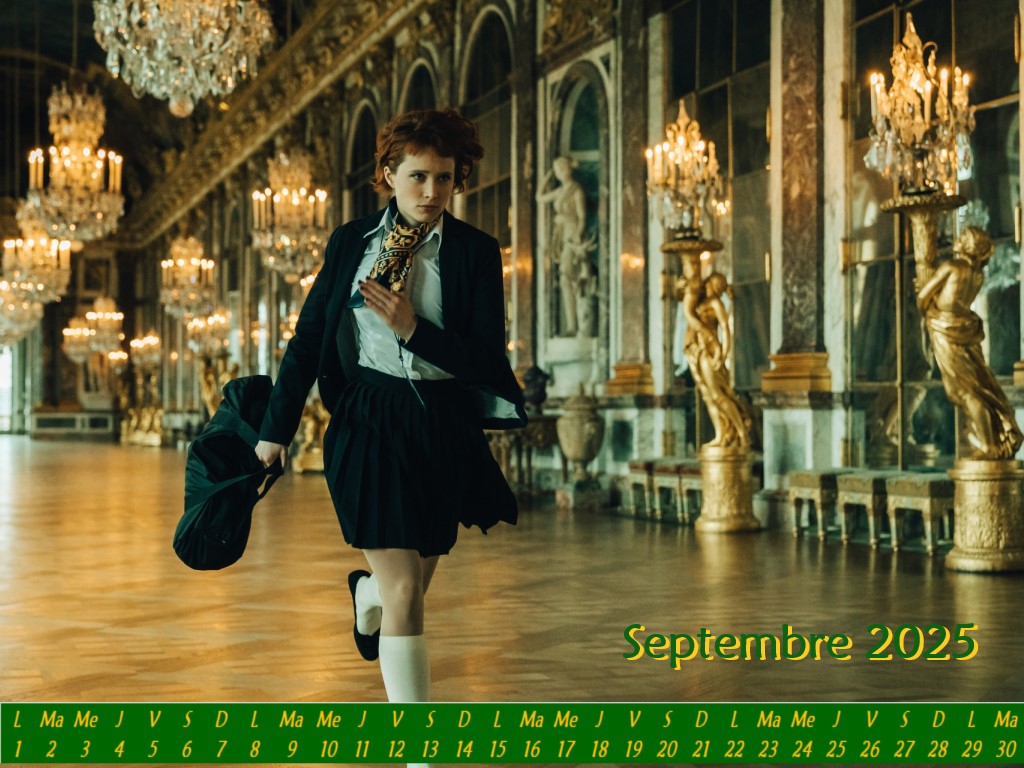 Calendrier du mois de Septembre 2025 du quartier Cat's Eyes Hypnoweb : Alexia au ch�teau de Versailles